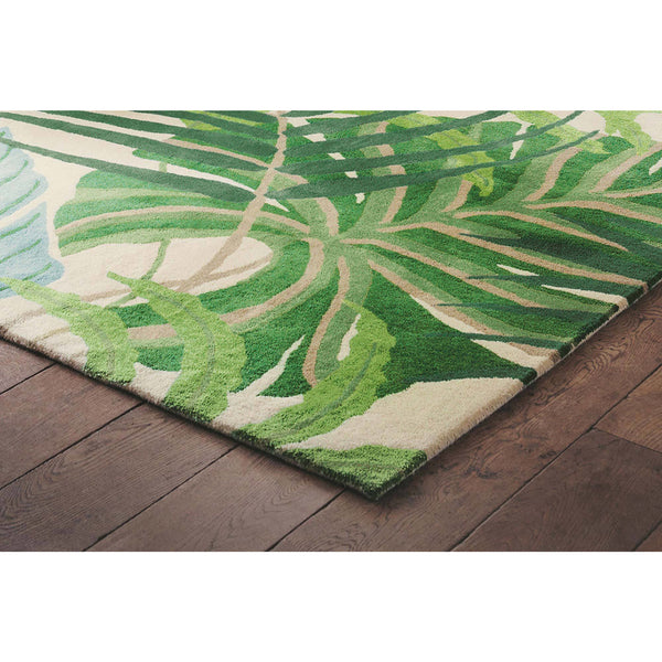 Sanderson Manila Green 46407 Designer Wool Rug Rugs Of Beauty