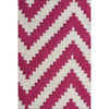 Modern Flatweave Chevron Design Pink Rug - Rugs Of Beauty