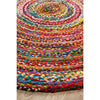 Onega Multi Colour Hand Woven Natural Cotton Round Rug - Rugs Of Beauty - 3