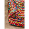 Onega Multi Colour Hand Woven Natural Cotton Round Rug - Rugs Of Beauty - 6