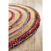Onega Hand Woven Multi Colour Natural Jute Cotton Round Rug - Rugs Of Beauty - 4