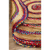 Onega Hand Woven Multi Colour Natural Jute Cotton Round Rug - Rugs Of Beauty - 6