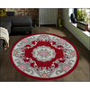 Handwoven French Abussan Wool Rug - Avolon - Red - Rugs Of Beauty - 12