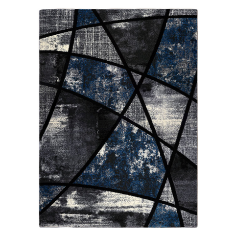 Guildford 646 Opal Charcoal White Modern Abstract Patterned Rug - Rugs Of Beauty - 1
