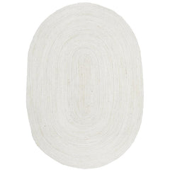 Miami 850 White Jute Oval Rug - Rugs Of Beauty - 1