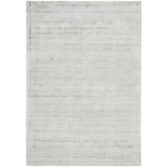 Caen 704 Silver Grey Ivory Modern Hand Loomed Viscose Rug - Rugs Of Beauty - 1