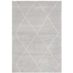 Boden 781 Silver Grey Contemporary Plush Geometric Rug - Rugs Of Beauty - 1