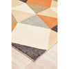 Calais Orange Multi Coloured Geometric Squares Triangles Modern Rug - Rugs Of Beauty - 6