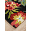 Florence 1532 Black Multi Coloured Floral Patterned Outdoor Modern Rug - Rugs Of Beauty - 3