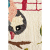 Florence 1534 White Multi Colour Floral Birds Bird Cages Outdoor Modern Rug - Rugs Of Beauty - 7