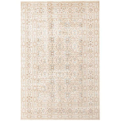 Menhit Bone Beige Transitional Patterned Rug - Rugs Of Beauty - 1
