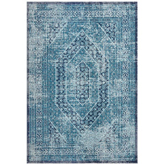 Menhit Blue Transitional Patterned Rug - Rugs Of Beauty - 1
