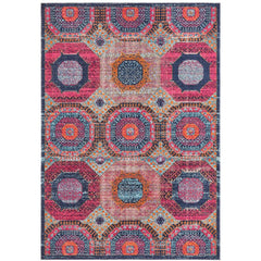 Menhit Multi Coloured Transitional Patterned Rug - Rugs Of Beauty - 1