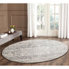 Cibola Transitional White Silver Round Designer Rug - Rugs Of Beauty - 11