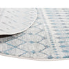 Exeter Blue Grey Beige Patterned Transitional Designer Round Rug - Rugs Of Beauty - 11