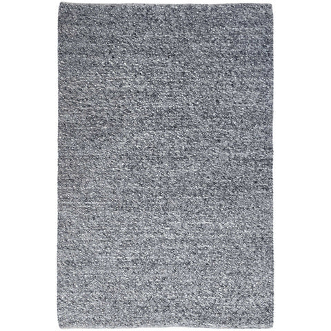 Abby 225 Wool Polyester Dark Grey Hand Woven Rug - Rugs Of Beauty - 1