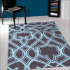 Gothic Tribal Design Rug Smoke Grey and Blue - Rugs Of Beauty