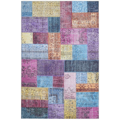 Sochi 257 Patchwork Multi Colour Transitional Rug - Rugs Of Beauty - 1