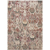 Amunet Red Blue Rust Multi Coloured Faded Transitional Patterned Rug - Rugs Of Beauty - 1