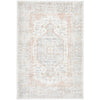 Bergen 1433 Silver Grey Soft Blue Warm Peach Transitional Medallion Patterned Rug - Rugs Of Beauty - 1