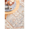Bergen 1433 Silver Grey Soft Blue Warm Peach Transitional Medallion Patterned Rug - Rugs Of Beauty - 5
