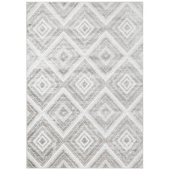 Dellinger 246 Grey Beige Diamond Patterned Abstract Rug - Rugs Of Beauty - 1
