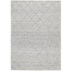 Odessa 104 Marble Grey and Ivory Modern Hand Loomed Wool Blend Rug - Rugs Of Beauty - 1