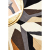 Lecce 1323 Brown White Grey Multi Colour Geometric Pattern Round Wool Rug - Rugs Of Beauty - 5