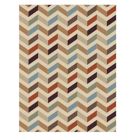 Corby 1362 Multi Colour Modern Zig Zag Patterned Rug - Rugs Of Beauty - 1