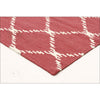 Flat Weave Trellis Stitch Design Wool Rug Pink - Rugs Of Beauty