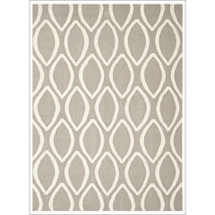 Flat Weave Kilim Oval Print Hand Knotted Rug Grey - Rugs Of Beauty