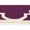 Flat Weave Large Moroccan Design Wool Rug Aubergine Purple - Rugs Of Beauty