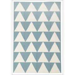 Pyramid Flat Weave Rug Blue - Rugs Of Beauty