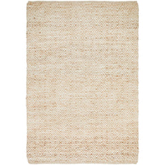 Burleigh 1221 Diamond Patterned White Natural Jute Rug - Rugs Of Beauty - 1