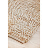 Burleigh 1221 Diamond Patterned White Natural Jute Rug - Rugs Of Beauty - 6