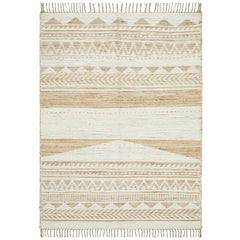 Haba 745 White Natural Modern Jute Cotton Rug - Rugs Of Beauty - 1