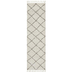Zaria 152 Natural Moroccan Inspired Modern Shaggy Runner Rug - Rugs Of Beauty - 1