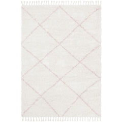 Zaria 152 Pink Moroccan Inspired Modern Shaggy Rug - Rugs Of Beauty - 1