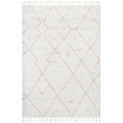 Zaria 154 Pink Moroccan Inspired Modern Shaggy Rug - Rugs Of Beauty - 1
