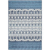 Coogee 4452 White Blue Tribal Inspired Indoor Outdoor Modern Rug - Rugs Of Beauty - 1