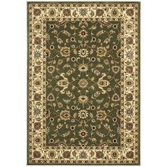 Charook 2376 Green Traditional Pattern Ivory Border Rug - Rugs Of Beauty - 1