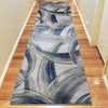 Canterbury 1125 Grey Blue Curve Patterned Modern Rug - Rugs Of Beauty - 7