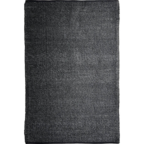Althea Loop Black Wool Polyester Rug - Rugs Of Beauty - 1