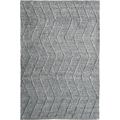 Umea Zig Zag Spotted Grey Wool Polyester Rug - Rugs Of Beauty - 1