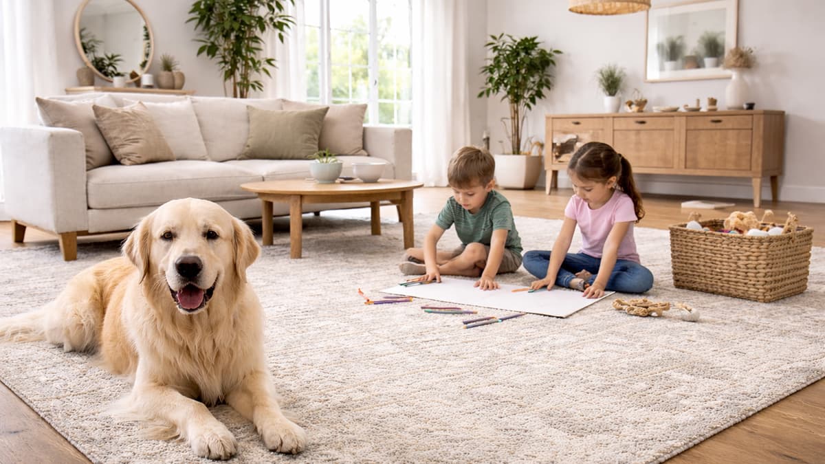 Are Washable Rugs Good for Families & Pets?