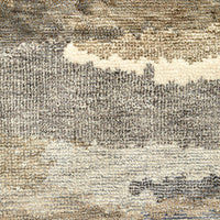Tanami 338 rug with muted multi-coloured abstract pattern in beige, grey, and cream tones.