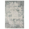 Abstract patterned rug with a mix of gray and white colors