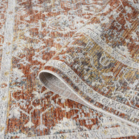 Close-up of a patterned rug.