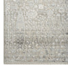 Light neutral runner rug with modern floral pattern and subtle textured design.
