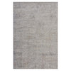Grey beige modern rug with subtle intricate textured pattern and soft polyester weave.